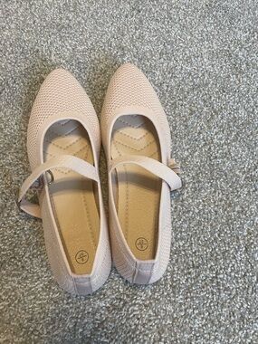 Light Beige Colored Ballerina Flats